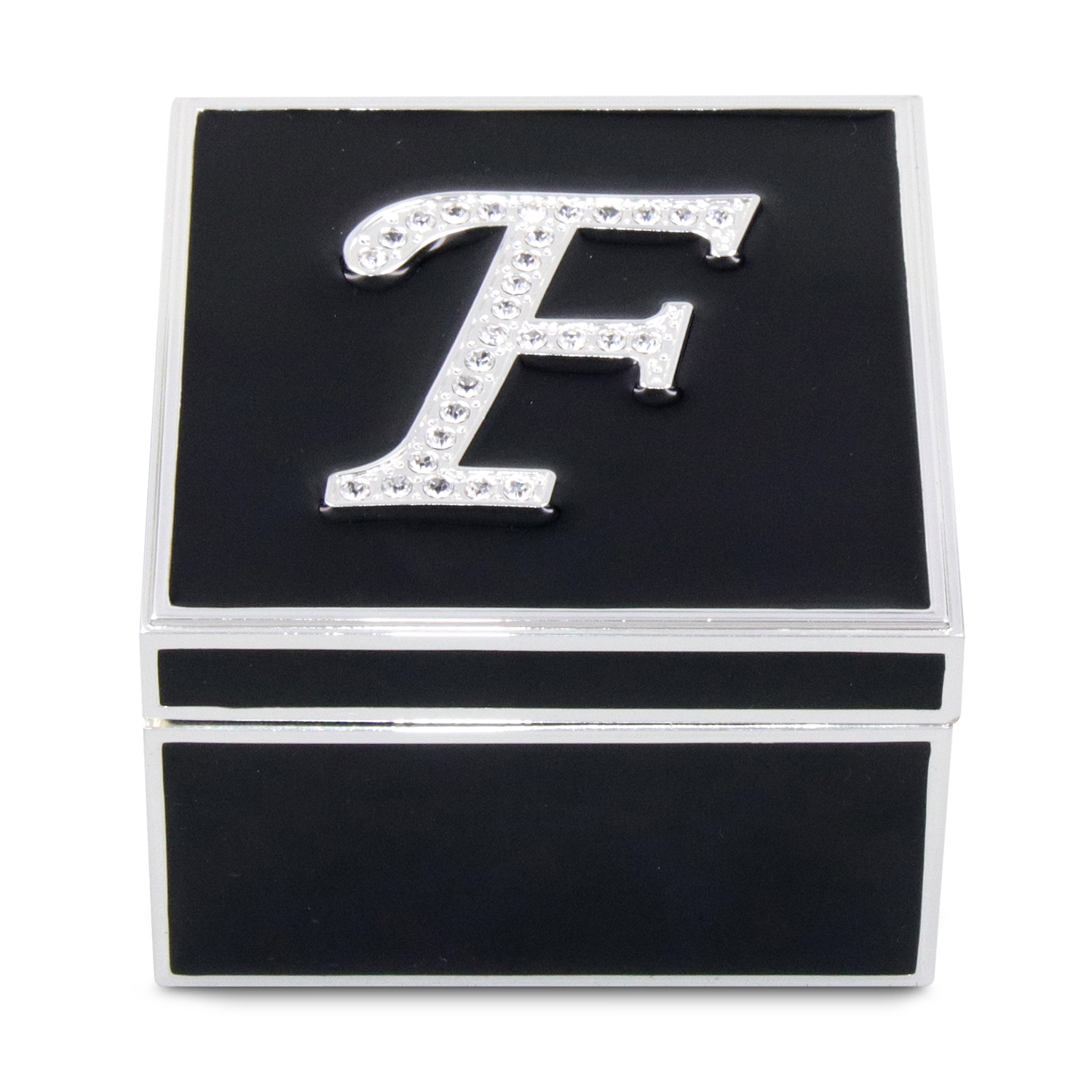Square letter F jewellery box